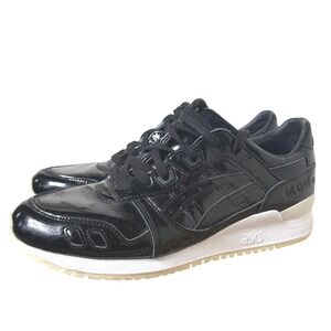 ASICS Gel Lyte III Black Patent Leather H7H1L Mens 9.5 Retro Runner Sneakers